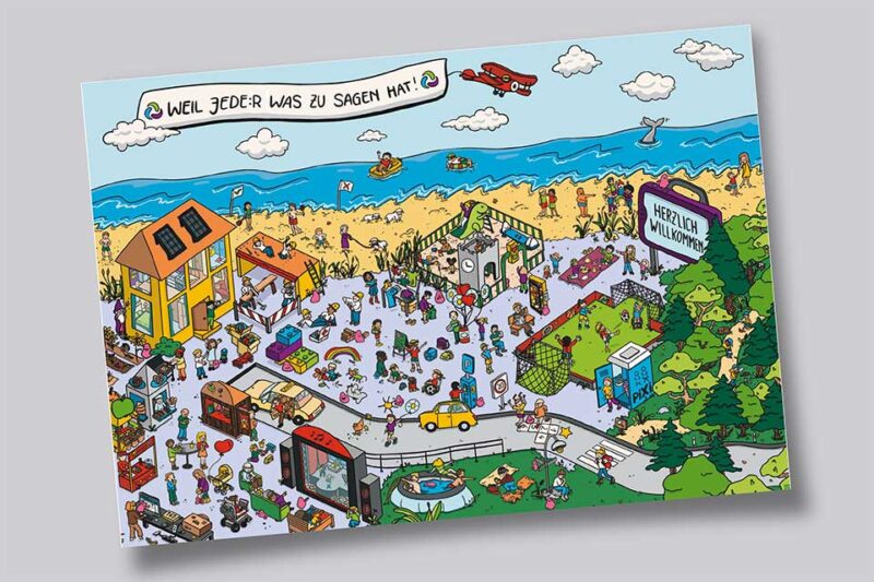 Wimmelbild DIN A2-Poster