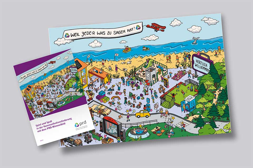 Wimmelbild-Workbook mit DIN A2-Poster